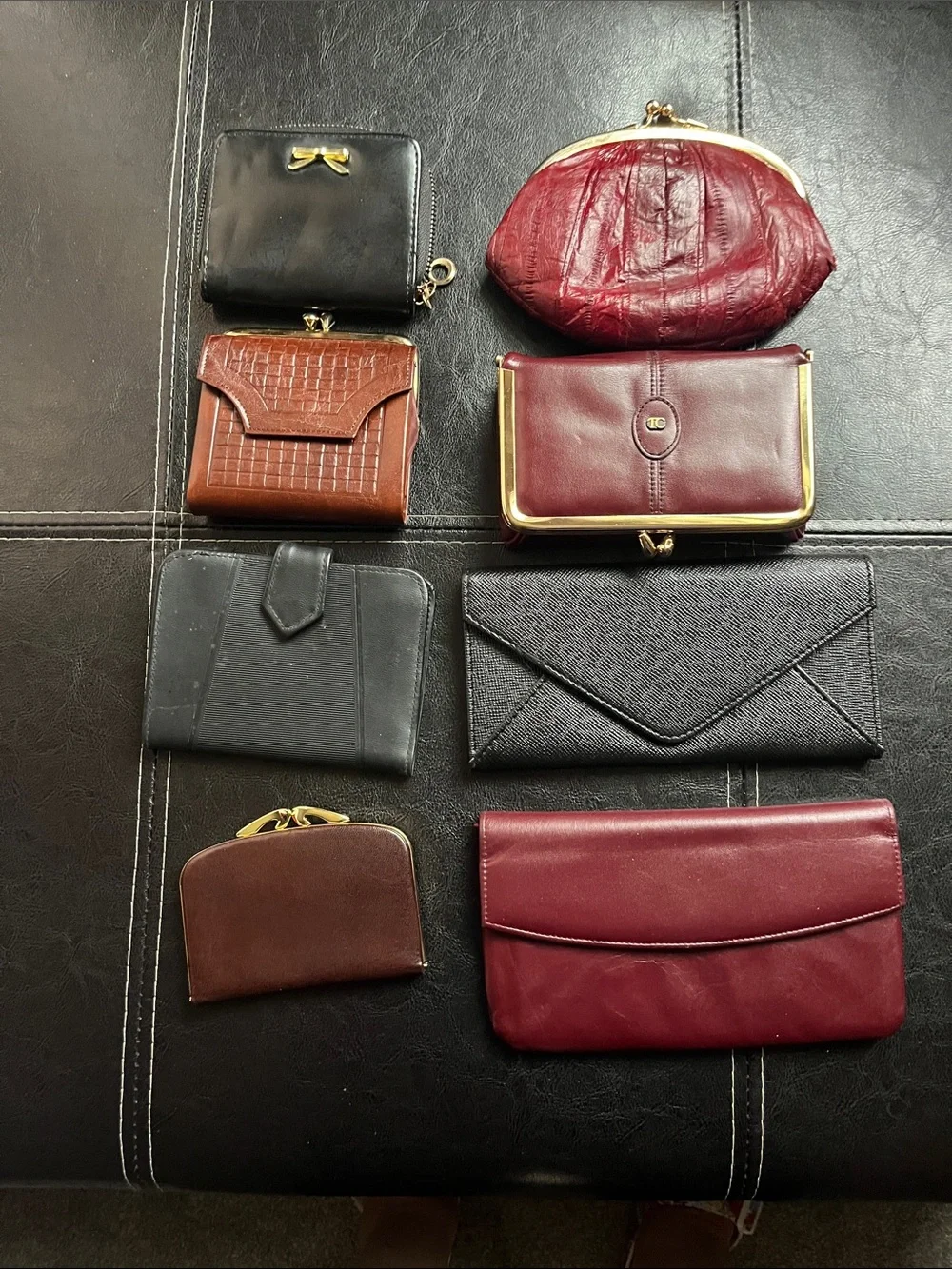 Source Unknown Assorted Women's Wallets - Black, Brown, Burgundy